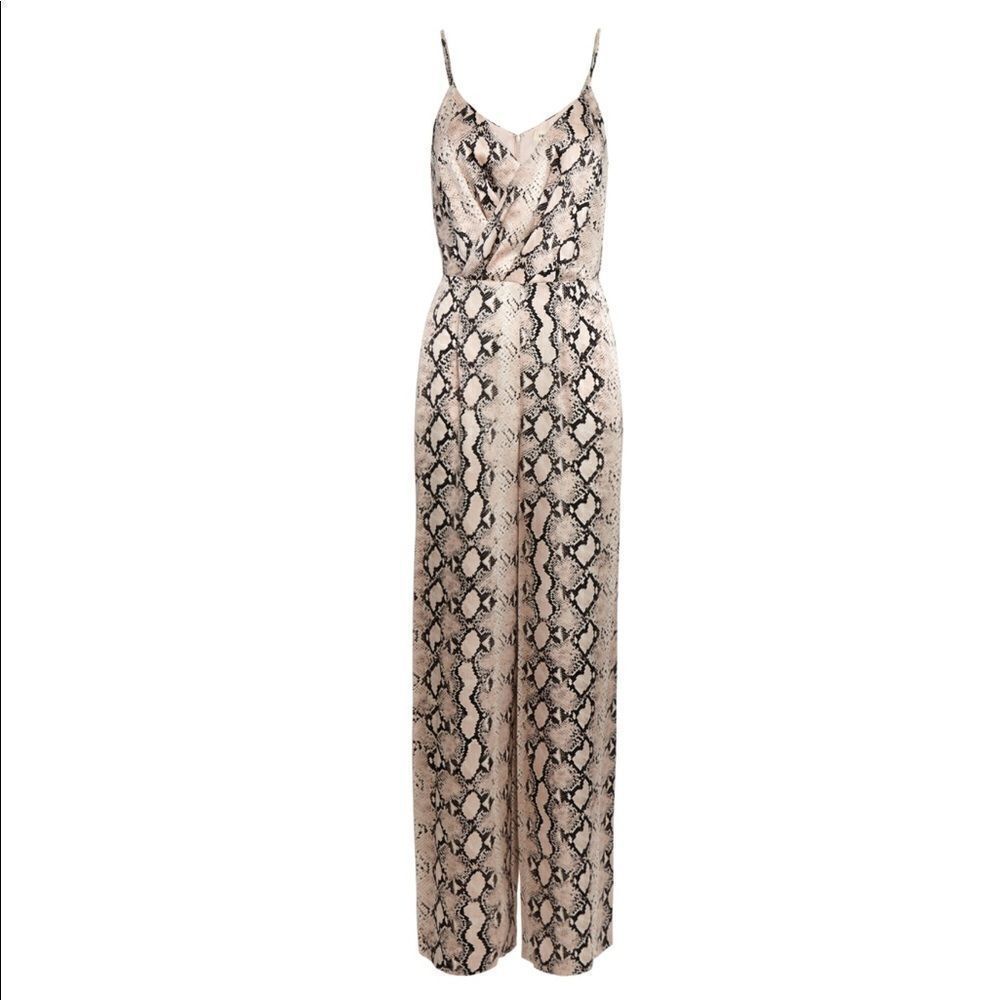 L’agence Maeve Snake Print Wide Leg Jumpsuit 2 Nwt